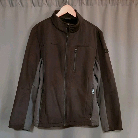 Tumi Other - Tumi Tech Mens Grey Insulated FleeceLined Softshell Jacket Coat Zip Size Large